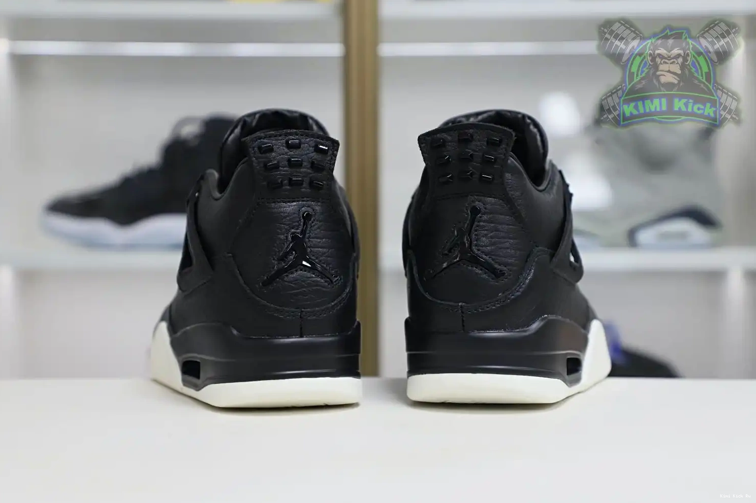 black Jordan Air ponyhair retro Kimikick Jordan 4 0811